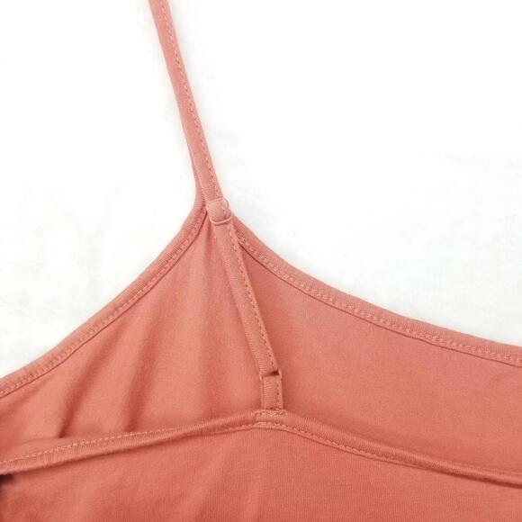 Loft Outlet Cami Tank Top Womens Large Coral Pink Cut Out Overlay Layer - Picture 6 of 9